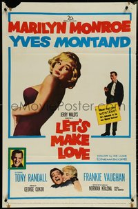 7f1157 LET'S MAKE LOVE 1sh 1960 great images of super sexy Marilyn Monroe & Yves Montand!