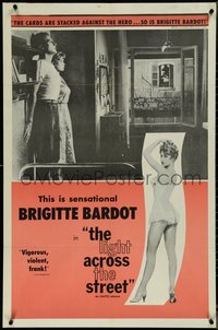 7f1158 LIGHT ACROSS THE STREET 1sh 1957 sexy full-length image of sexy stacked Brigitte Bardot!