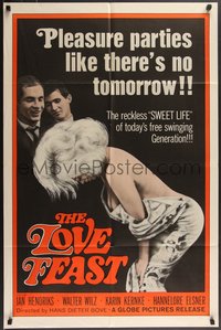 7f1162 LOVE FEAST 1sh 1961 pleasure parties, sweet life of today's free swinging generation, rare!