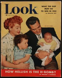 7f0369 LOOK magazine April 21, 1953 Lucille Ball & Desi Arnaz with their two kids by Bud Graybill!