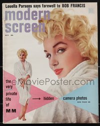 7f0373 MODERN SCREEN magazine October 1955 the very private life of Marilyn Monroe!