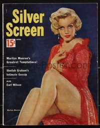 7f0370 SILVER SCREEN magazine April 1954 Marilyn Monroe's Greatest Temptations, sexy cover portrait!