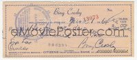 7f1387 BING CROSBY canceled check 1964 he paid $300 to a man named Hector Escudero in Las Cruces!