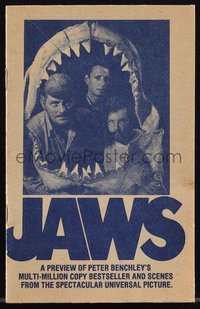 7f1392 JAWS preview booklet 1975 great scenes from the spectacular Universal picture, rare!