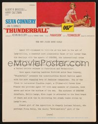 7f0285 THUNDERBALL group of 2 press info packets 1965 information to advertise the movie, ultra rare!