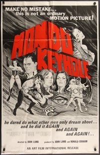 7f1196 MONDO KEYHOLE 1sh 1966 Jack Hill's directorial debut, he did what men only dream of, rare!