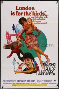 7f1201 MRS BROWN YOU'VE GOT A LOVELY DAUGHTER 1sh 1968 Peter Noone of Herman's Hermits!