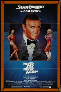 7f1210 NEVER SAY NEVER AGAIN 1sh 1983 art of Sean Connery as James Bond 007 by Obrero!