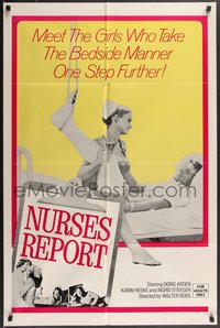 7f1219 NURSES REPORT 1sh 1972 hospital sex, they take bedside manner one step further!