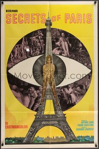 7f1230 PARIS SECRET MGM 1sh 1965 the most shocking motion picture you have ever seen, rare!