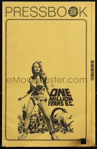 7f0385 ONE MILLION YEARS B.C. pressbook 1967 sexiest prehistoric cave woman Raquel Welch, w/herald!