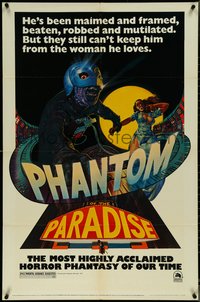 7f1234 PHANTOM OF THE PARADISE revised 1sh 1974 Brian De Palma, different artwork by Richard Corben!