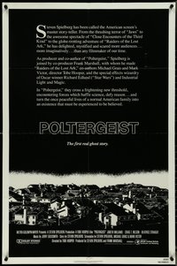 7f1243 POLTERGEIST int'l 1sh 1982 Hooper, creepy image of the planned community of Cuesta Verde!