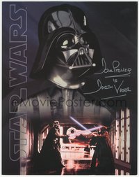 7f0075 DAVID PROWSE signed 11x14 postcard 2002 great Star Wars image, he also signed as Darth Vader!