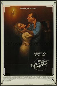 7f1245 POSTMAN ALWAYS RINGS TWICE 1sh 1981 art of Jack Nicholson & Jessica Lange by Rudy Obrero!