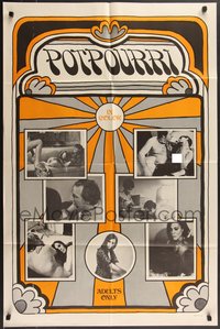 7f1246 POTPOURRI 1sh 1969 New York City underground sex documentary, sexy images!