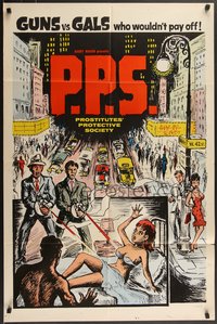 7f1249 PROSTITUTES' PROTECTIVE SOCIETY 1sh 1966 Barry Mahon, guns/gals who wouldn't pay off, rare!