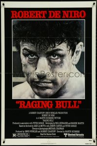 7f1256 RAGING BULL 1sh 1980 Hagio art of Robert De Niro, Martin Scorsese boxing classic!