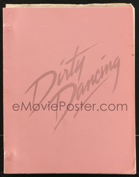 7f0356 DIRTY DANCING TV revised draft script 1988 designer's personal example w/18 original drawings!