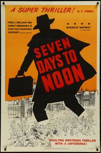 7f1279 SEVEN DAYS TO NOON 1sh 1951 Atom Bomb, Boulting Brothers thriller w/difference, ultra rare!