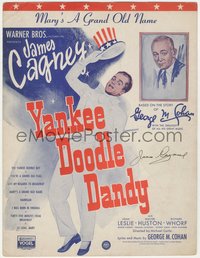 7f0077 JAMES CAGNEY signed sheet music 1930s Mary's A Grand Old Name from Yankee Doodle Dandy!