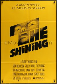 7f1286 SHINING studio style 1sh 1980 Stephen King & Stanley Kubrick, iconic art by Saul Bass!