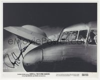 7f0063 RAY HARRYHAUSEN signed 8x10 REPRO photo 1980s Earth vs. the Flying Saucers special FX scene!