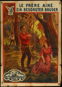 7f0183 BROTHER BILL 40x55 special poster 1913 Ince, Bedos art of Finley and Storey, ultra rare!