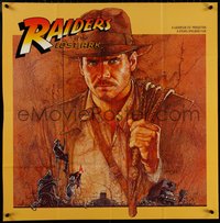 7f0275 RAIDERS OF THE LOST ARK 34x34 music poster 1981 Amsel art of Harrison Ford, Steven Spielberg!