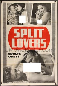 7f1301 SPLIT LOVERS 1sh 1969 Arthur Hermann & topless ladies, sexy images, rare!