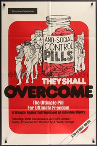 7f1332 THEY SHALL OVERCOME 1sh 1974 anti-social control pills for freedom, art of sexy women!