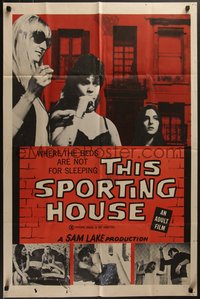 7f1337 THIS SPORTING HOUSE 1sh 1969 Jennifer Welles, where the beds are not for sleeping, rare!