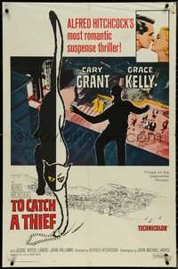 7f1340 TO CATCH A THIEF int'l 1sh R1965 Grace Kelly & Cary Grant, Alfred Hitchcock!