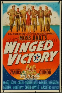 7f1371 WINGED VICTORY 1sh 1944 Judy Holliday, WWII propaganda, art of soldiers & girl!