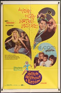 7f1373 WITCH WITHOUT A BROOM 1sh 1967 Jeffrey Hunter, sexy Maria Perschy, a hexy motion picture!