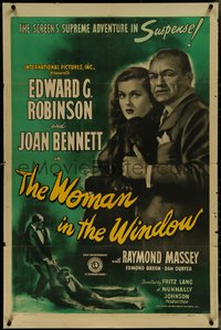 7f1376 WOMAN IN THE WINDOW style A 1sh 1944 Fritz Lang, Edward G. Robinson & sexy Joan Bennett!