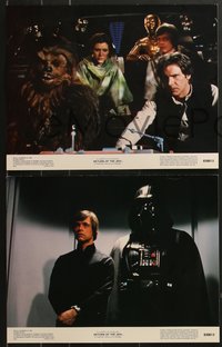 7f0778 RETURN OF THE JEDI 8 color 11x14 stills 1983 Luke, Leia, Han, Chewbacca, complete set!