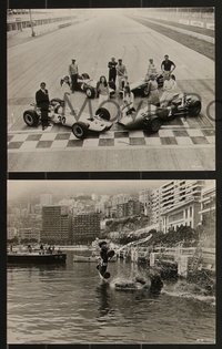 7f1526 GRAND PRIX 4 8x10 stills 1967 Formula 1 race car driver James Garner, track, disaster images!