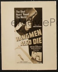 7f1542 HANGMEN ALSO DIE 2 8x10 key book stills 1943 directed by Fritz Lang, both with poster art!