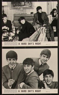 7f1506 HARD DAY'S NIGHT 8 8x10 mini LCs R1982 The Beatles in their first film, rock & roll classic!