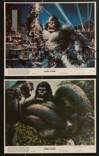 7f1507 KING KONG 8 8x10 mini LCs 1976 great images of sexy Jessica Lange & BIG Ape + Berkey artwork!