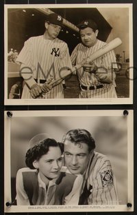 7f1502 PRIDE OF THE YANKEES 9 8x10 stills 1942 Gary Cooper as Lou Gehrig, real-life Babe Ruth!