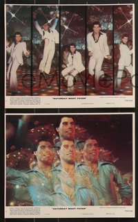 7f1509 SATURDAY NIGHT FEVER 8 8x10 mini LCs 1977 great images of disco dancer John Travolta!