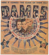 7f1412 DAMES herald 1934 Ruby Keeler, Dick Powell, Joan Blondell, Busby Berkeley, Broadway!