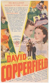 7f1413 DAVID COPPERFIELD herald 1935 W.C. Fields stars as Micawber in Charles Dickens' classic story