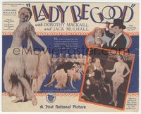 7f1425 LADY BE GOOD herald 1928 musical art of Jack Mulhall & Dorothy Mackaill kissing, ultra rare!