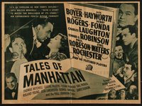 7f0350 TALES OF MANHATTAN herald 1942 cool deco title treatment art, all-star cast, ultra rare!