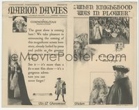 7f1432 WHEN KNIGHTHOOD WAS IN FLOWER herald 1922 Marion Davies engaged to King Louis, ultra rare!