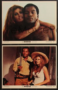 7f0629 100 RIFLES 8 LCs 1969 w/best close up of sexy Raquel Welch & barechested Jim Brown!