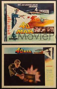 7f0632 4D MAN 8 LCs 1959 includes great fx scenes of Robert Lansing passing through solid matter!